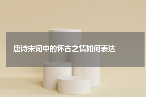  唐诗宋词中的怀古之情如何表达  