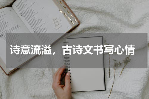  诗意流溢，古诗文书写心情