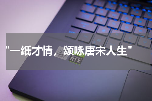  "一纸才情，颂咏唐宋人生"