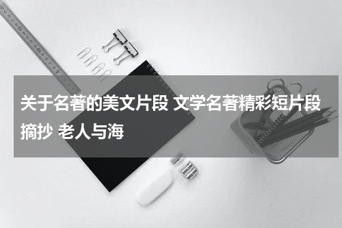 关于名著的美文片段 文学名著精彩短片段摘抄 老人与海