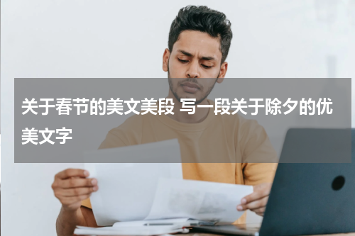 关于春节的美文美段 写一段关于除夕的优美文字