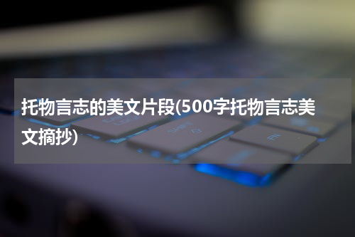托物言志的美文片段(500字托物言志美文摘抄)