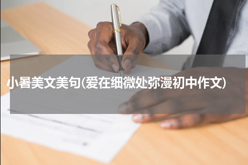 小暑美文美句(爱在细微处弥漫初中作文)