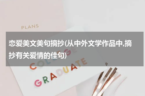 恋爱美文美句摘抄(从中外文学作品中,摘抄有关爱情的佳句)