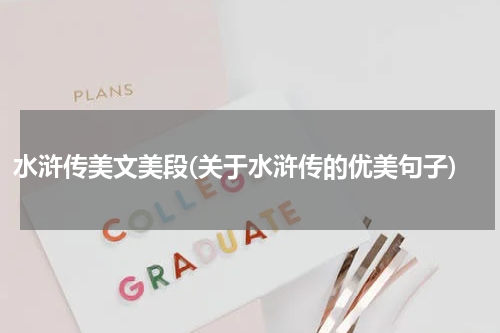 水浒传美文美段(关于水浒传的优美句子)