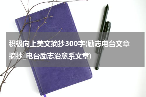 积极向上美文摘抄300字(励志电台文章摘抄_电台励志治愈系文章)