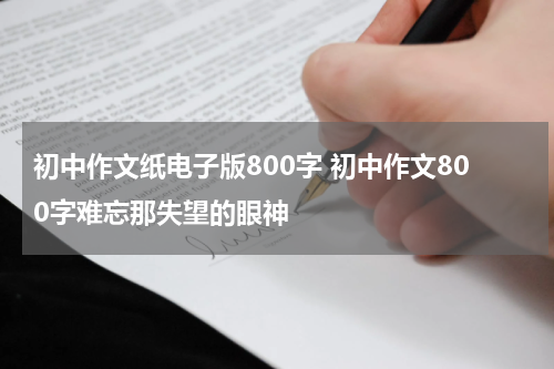 初中作文纸电子版800字 初中作文800字难忘那失望的眼神