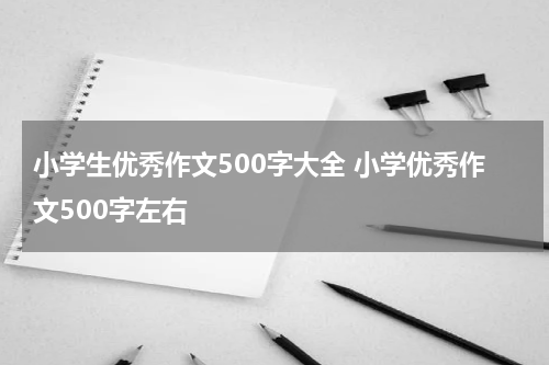 小学生优秀作文500字大全 小学优秀作文500字左右