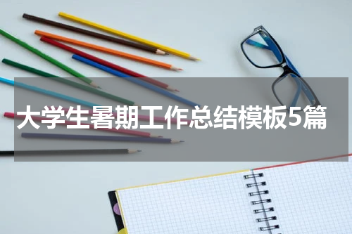 大学生暑期工作总结模板5篇