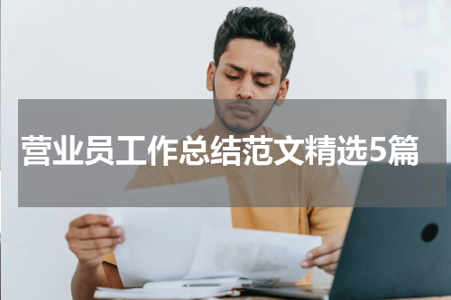 营业员工作总结范文精选5篇