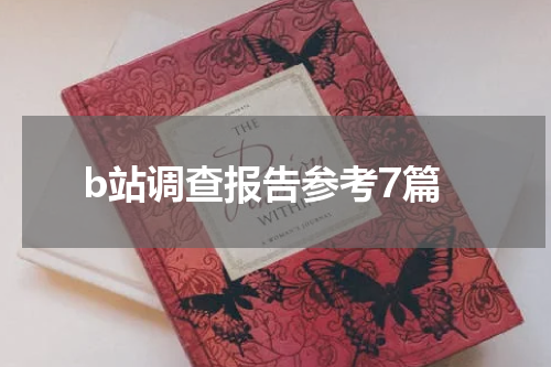 b站调查报告参考7篇