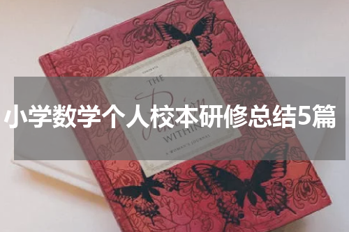 小学数学个人校本研修总结5篇