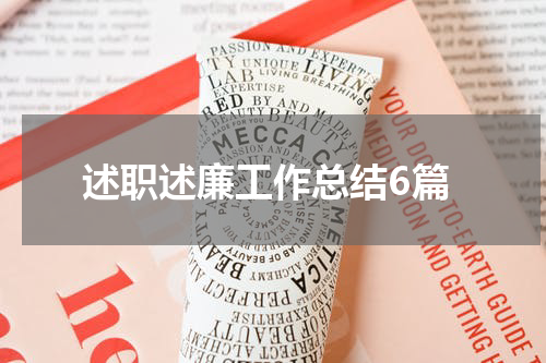 述职述廉工作总结6篇