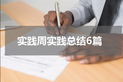 实践周实践总结6篇