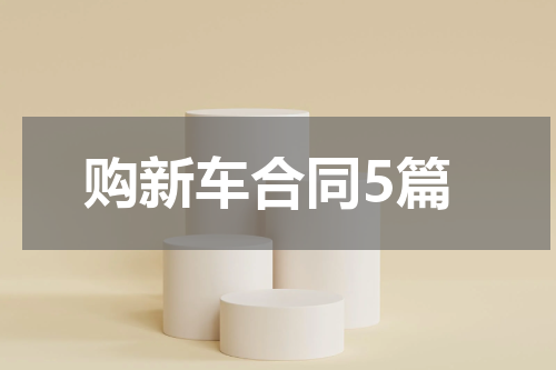 购新车合同5篇