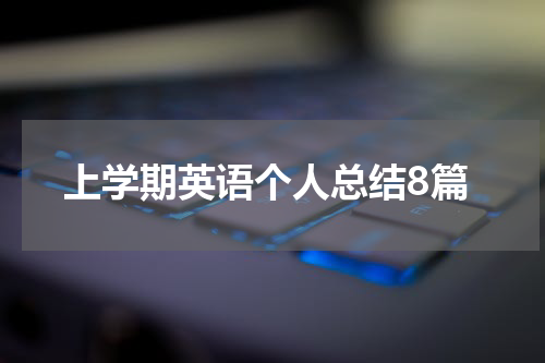 上学期英语个人总结8篇