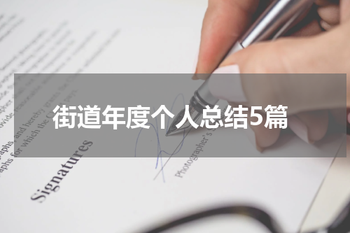 街道年度个人总结5篇