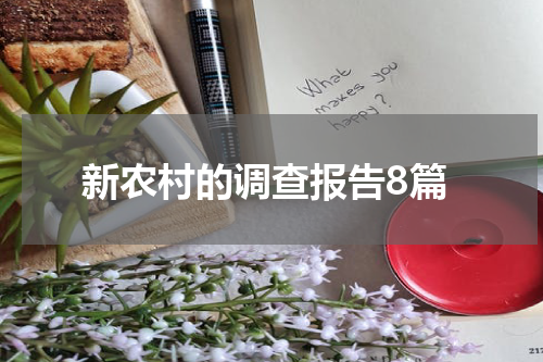 新农村的调查报告8篇